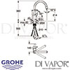 Grohe Eurostyle Cosmopolitan Single-Lever Sink Mixer Dimensions